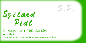 szilard pidl business card